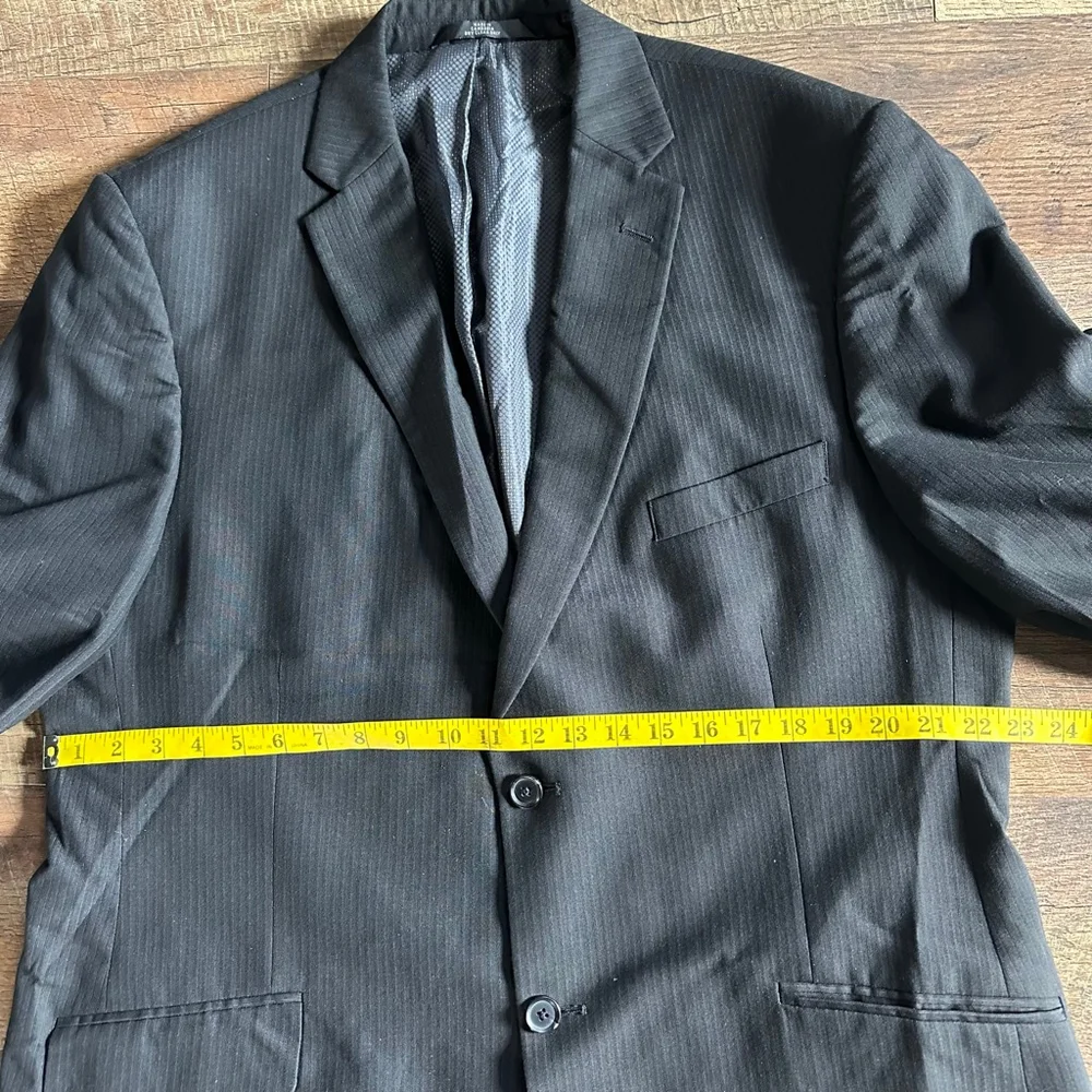 Men's Haggar Black Pinstripe Sport Coat & Blazer